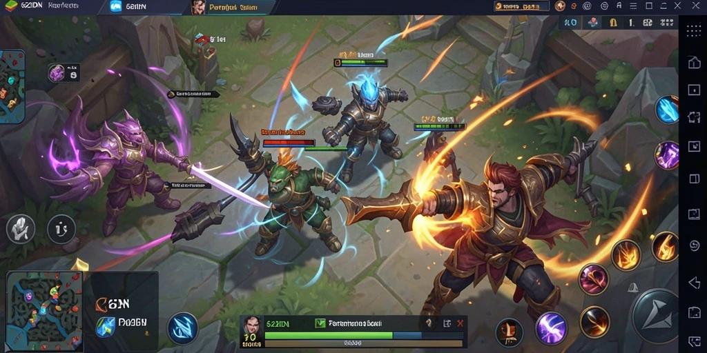 Tampilan seru gameplay <strong>62IDN</strong> di arena pertempuran MOBA.
