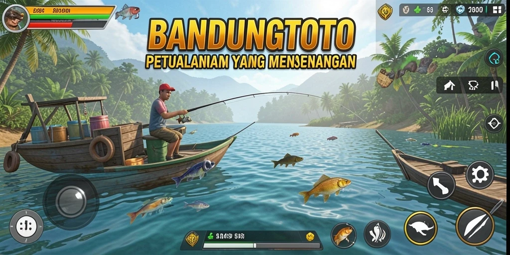 Tampilan gameplay <strong>BANDUNGTOTO</strong> yang memukau dengan aksi memancing.