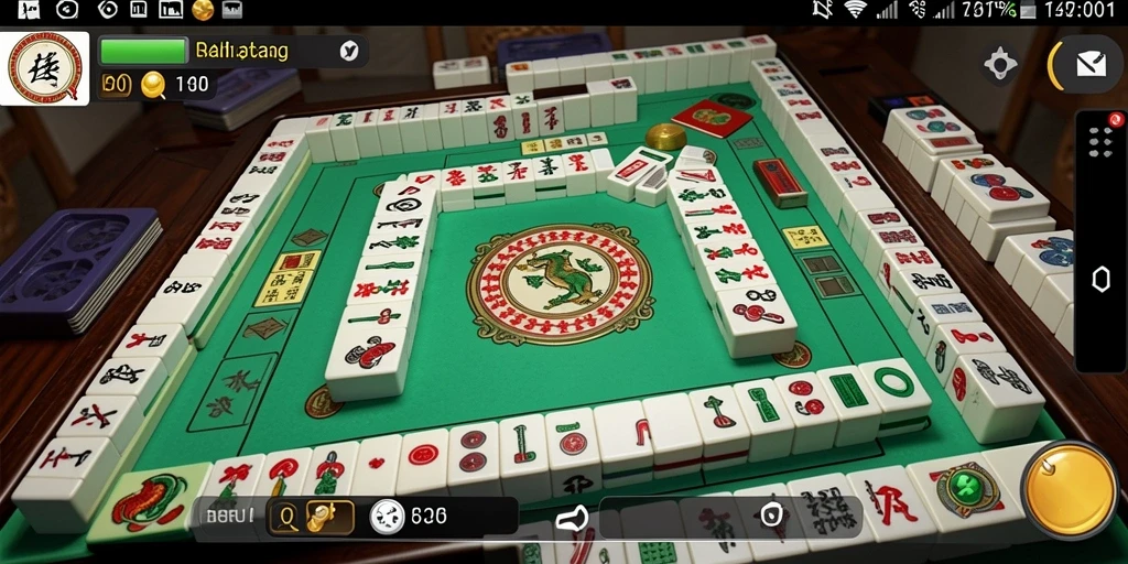 Tangkapan layar menampilkan aksi permainan Mahjong yang seru di BARU01.