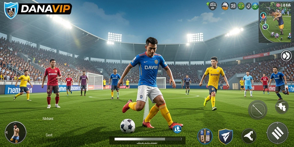 Tangkapan layar permainan DANAVIP menunjukkan serunya olahraga dalam game.