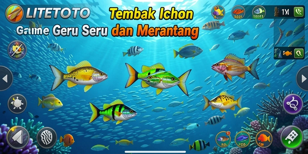 Tangkapan layar gameplay LITETOTO yang menampilkan aksi seru menembak ikan.