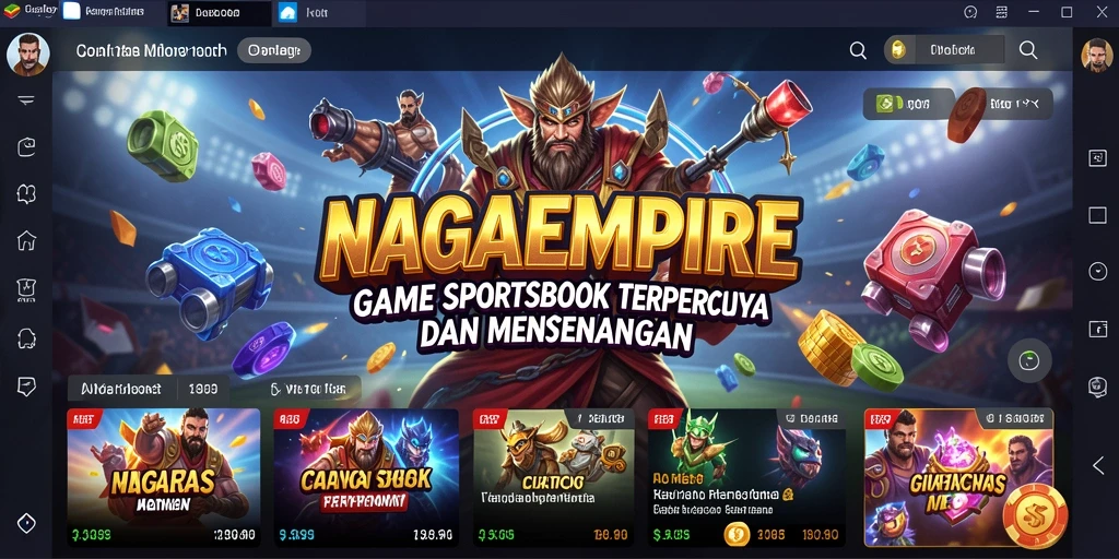 Tangkapan layar gameplay dari NAGAEMPIRE menampilkan antarmuka taruhan olahraga yang menarik.