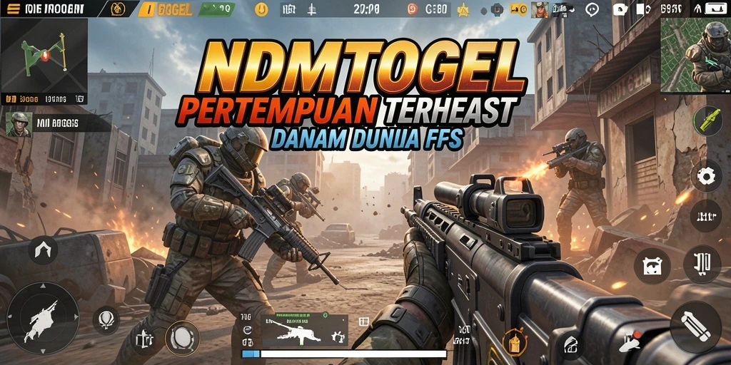 Screenshot NDMTOGEL menunjukkan aksi seru dalam pertempuran FPS.