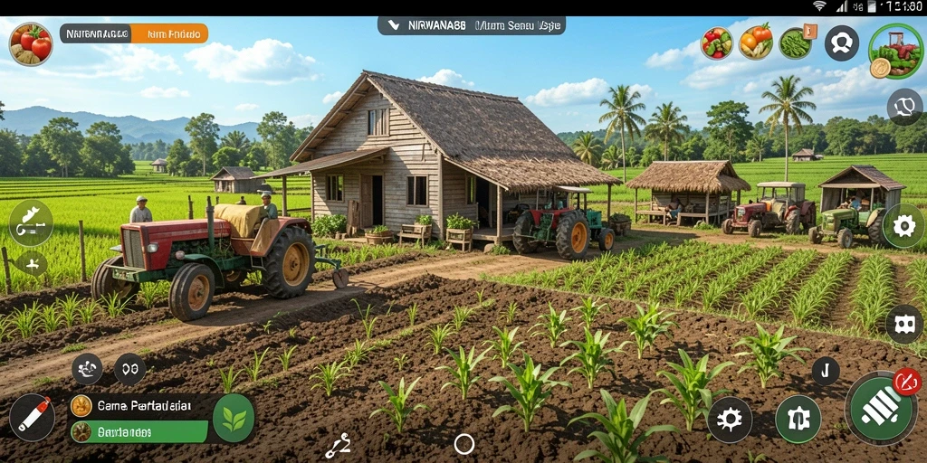 Gameplay menarik di NIRWANA88 dengan kebun yang indah.