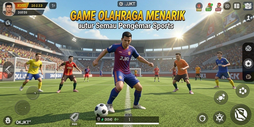 Tampilan gameplay menarik OKJKT dengan fokus di olahraga.