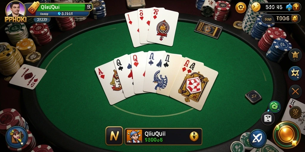 Tampilan menarik dari gameplay QiuQiu di PPHOKI.