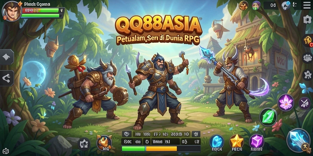 Tampilan screenshot QQ88ASIA menampilkan aksi RPG yang mendebarkan.