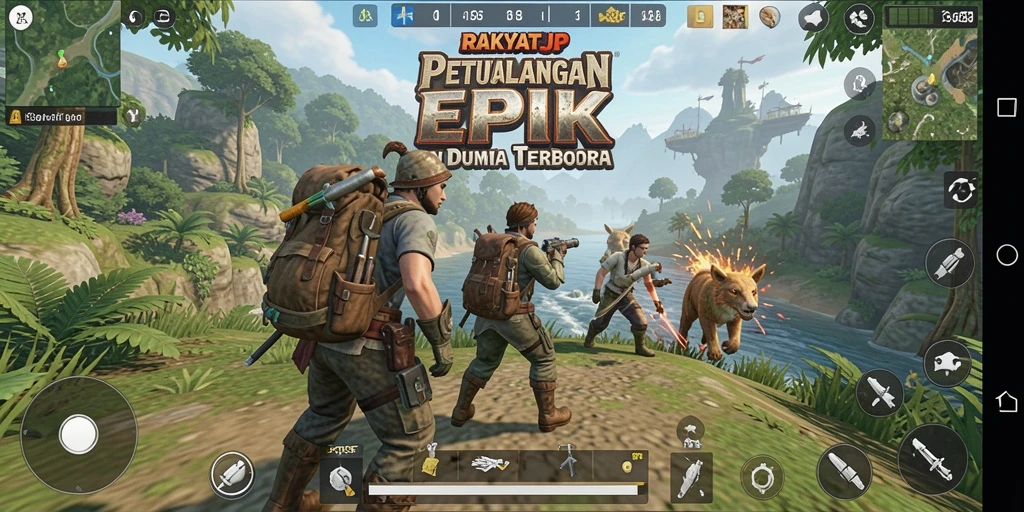 Gameplay RAKYATJP yang seru di dunia terbuka.