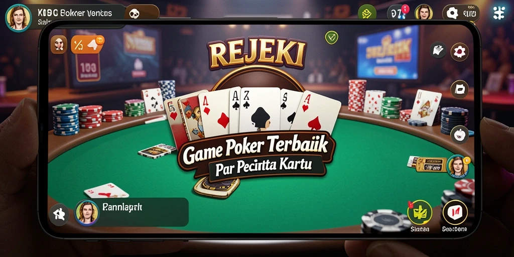 Tampilan seru dari permainan Poker di REJEKI.