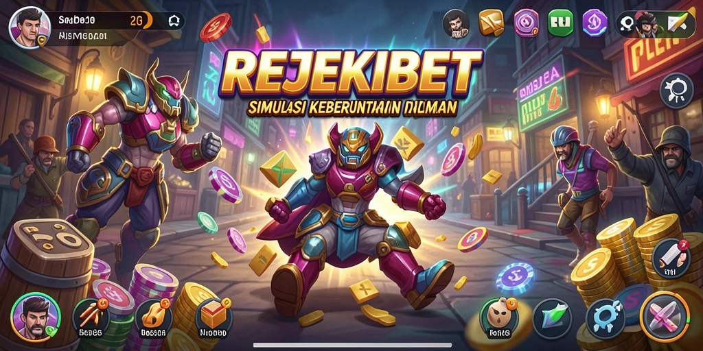 Tampilan gameplay menarik dari REJEKIBET dengan elemen simulasi.