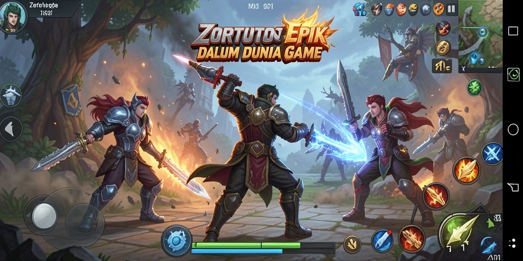 Screenshot gameplay ZORTOTO menampilkan pertarungan mendebarkan antar karakter.